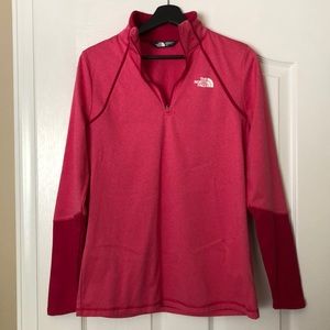 North face women’s 1/4 zip in pink
